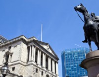 Horse statue in front of Bank of England